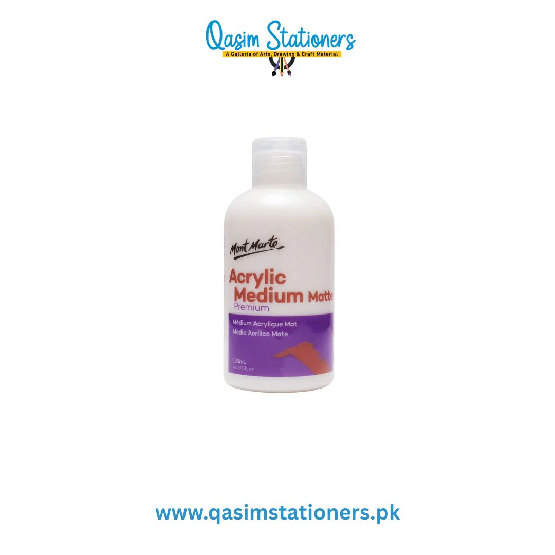 Buy Mont Marte Acrylic Medium Matte 135ml at Best Price in Pakistan. Best Art Supplies & Stationery Store ✓ Free Delivery ✓ Cash on Delivery✓ Qasimstationers.pk