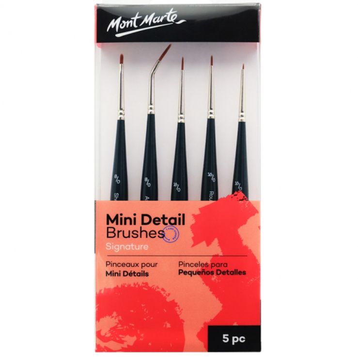 Mont Marte Mini Detail Paint Brush Set 5pcs at Best Price in Pakistan. Best Art Supplies, Office & Stationery Store. ✓Free Delivery ✓Cash on Delivery ✓Deals