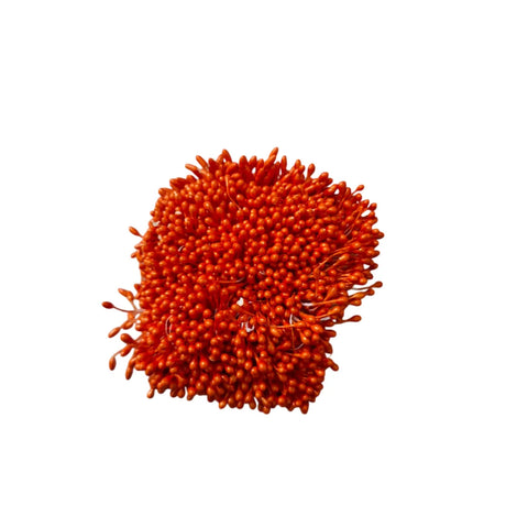 100 Pcs Mini Flower Stamens Artificial Pearl Pistil Double Heads DIY Floral Craft For Wedding Decor Needlework Scrapbooking