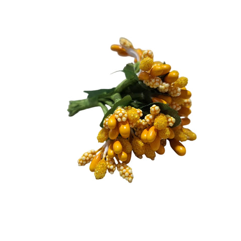 Artificial Fancy Flowers Stamens for Wedding Party, Wreath, Tiara, Jewelry Making, 12 Pollen Bunch