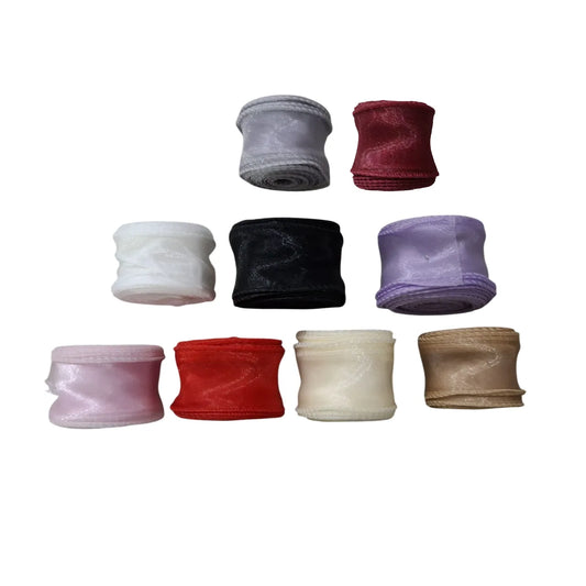 Shop stunning 1.5-inch organza ribbon rolls for all your decoration and gift wrapping needs. Get 10 yards of quality at Qasimstationers.pk today!