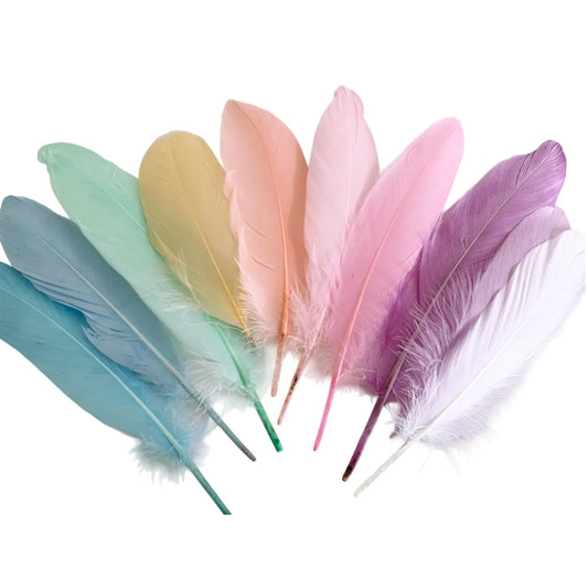 Transform your crafts with our exquisite feathers! Perfect for table centerpieces, costume accessories, and more. Enjoy vibrant colors and soft textures in every pack
