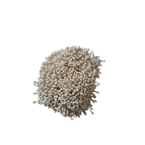 100 Pcs Mini Flower Stamens Artificial Pearl Pistil Double Heads DIY Floral Craft For Wedding Decor Needlework Scrapbooking