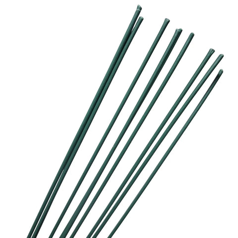 10 Pcs 60cm Length 2mm Green Floral Wire Florist Wire Iron Green Coated Floral Stem Sticks Stub Wire for Garden Crafts