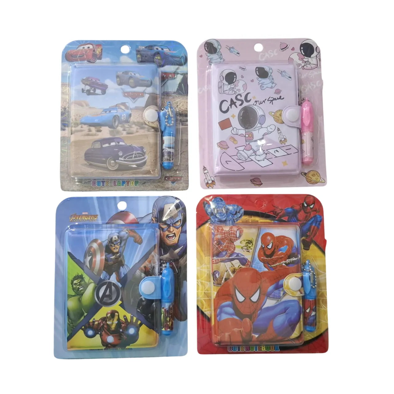 Shop the Premium Quality Mini Spiderman Avengers Car SPID Autograph Notebook with mini Pen at Qasimstationers.pk. Best prices guaranteed for fans!
