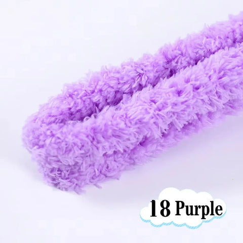 Premium wool Pipe Cleaner Plain Jumbo Coral Fleece Material Pipe Cleaners Chenille Stems Pipe Cleaner l Pack of 1 contains 1 meter length