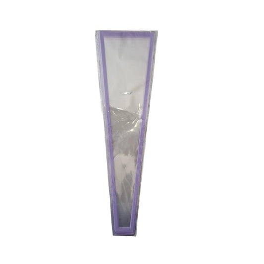 5pcs Bouquet Wrapping Sleeve Sheets with Colored Border – Transparent Flower Bouquet Packing Sleeves for Florists, Gift Wrapping & Flower Arrangements