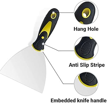 Blade Type: Flexible
Blade Material: Stainless Steel
Handle Material: Plastic
Handle color: Yellow and black
Available Sizes: 2, 3, 4, inches(Optional)
Pack Of All Sizes Also Available.