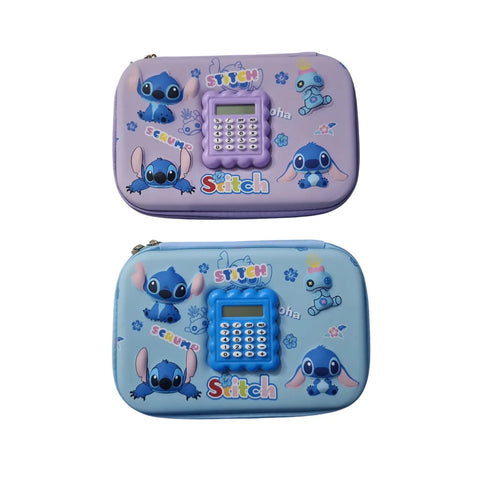 Transform homework into an adventure with the Stitch 3D Embossed Pencil Case! Featuring a calculator and roomy design, it's perfect for school and travel.