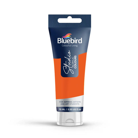 Bluebird 75ml Studio Acrylic Colors Paint Tubes Basic Colors