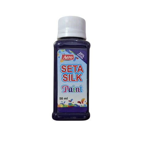 Aero Seta Silk Fabric Paint 50 ml bottle. Available in different Colours for Fabric Painting, Best for Fabric art on Cotton, Lawn, Silk, Organza and Georgette Crinkle.