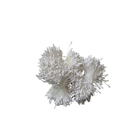 100 Pcs Mini Flower Stamens Artificial Pearl Pistil Double Heads DIY Floral Craft For Wedding Decor Needlework Scrapbooking