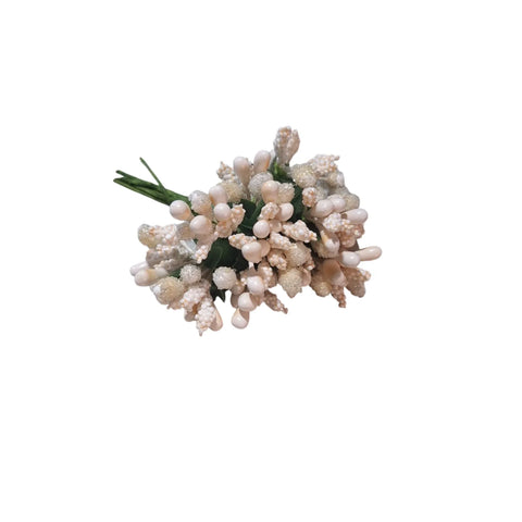 Artificial Fancy Flowers Stamens for Wedding Party, Wreath, Tiara, Jewelry Making, 12 Pollen Bunch