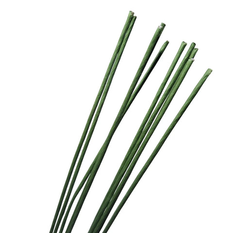 10 Pcs 60cm Length 2mm Green Floral Wire Florist Wire Iron Green Coated Floral Stem Sticks Stub Wire for Garden Crafts
