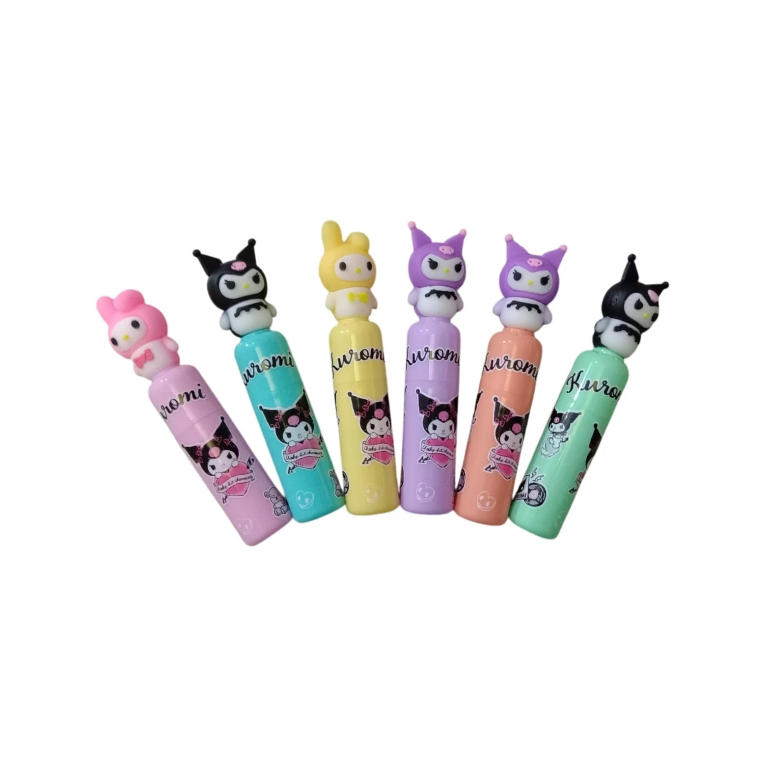 kuromi cartoon highlighter pens pastel colors pack of 6 cute marker set for students